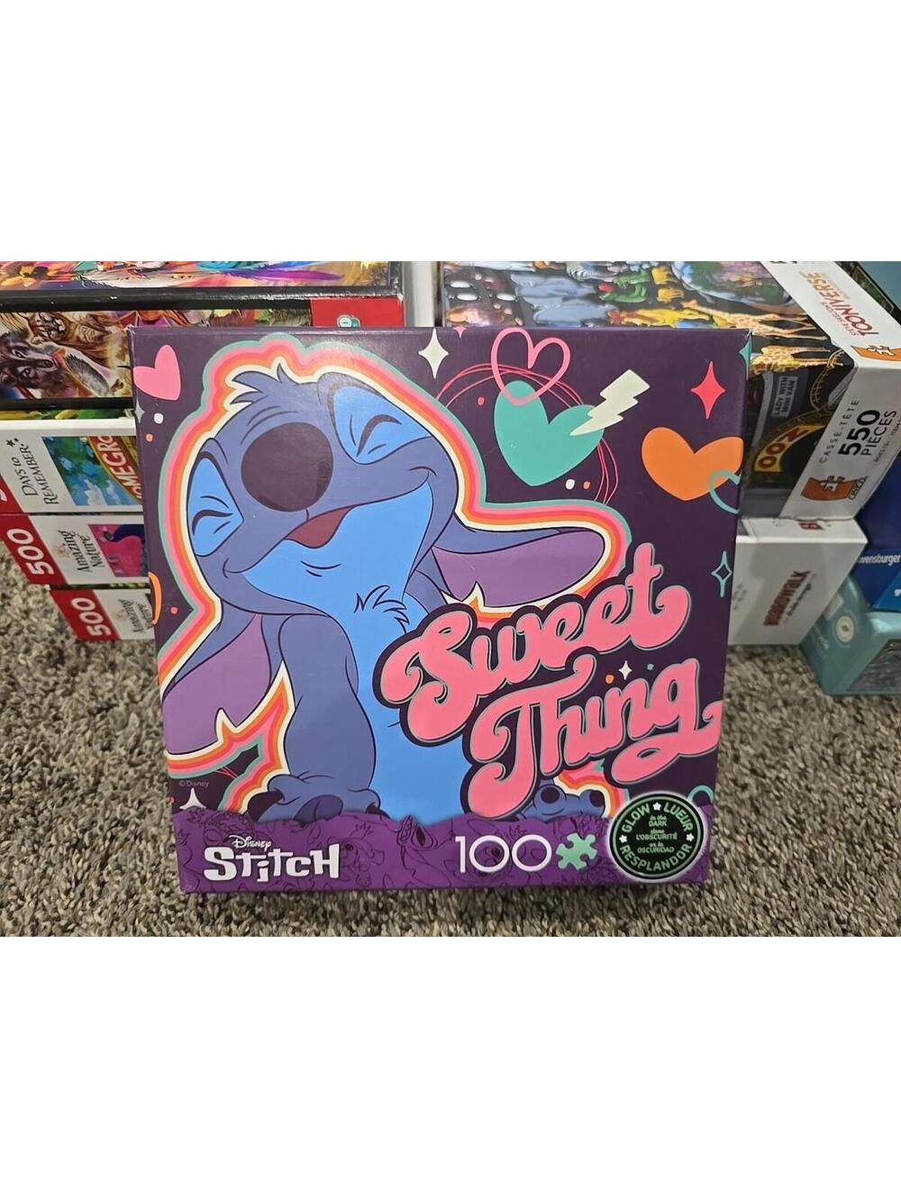 Ceaco Disney Stitch Sweet Thing Glow 100pc Puzzle